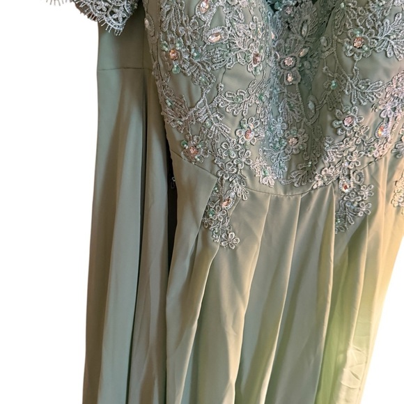 Lover Kiss Women’s Long Elegant Dress – Mint Green – Maxi Formal. Size XXL - Picture 8 of 14